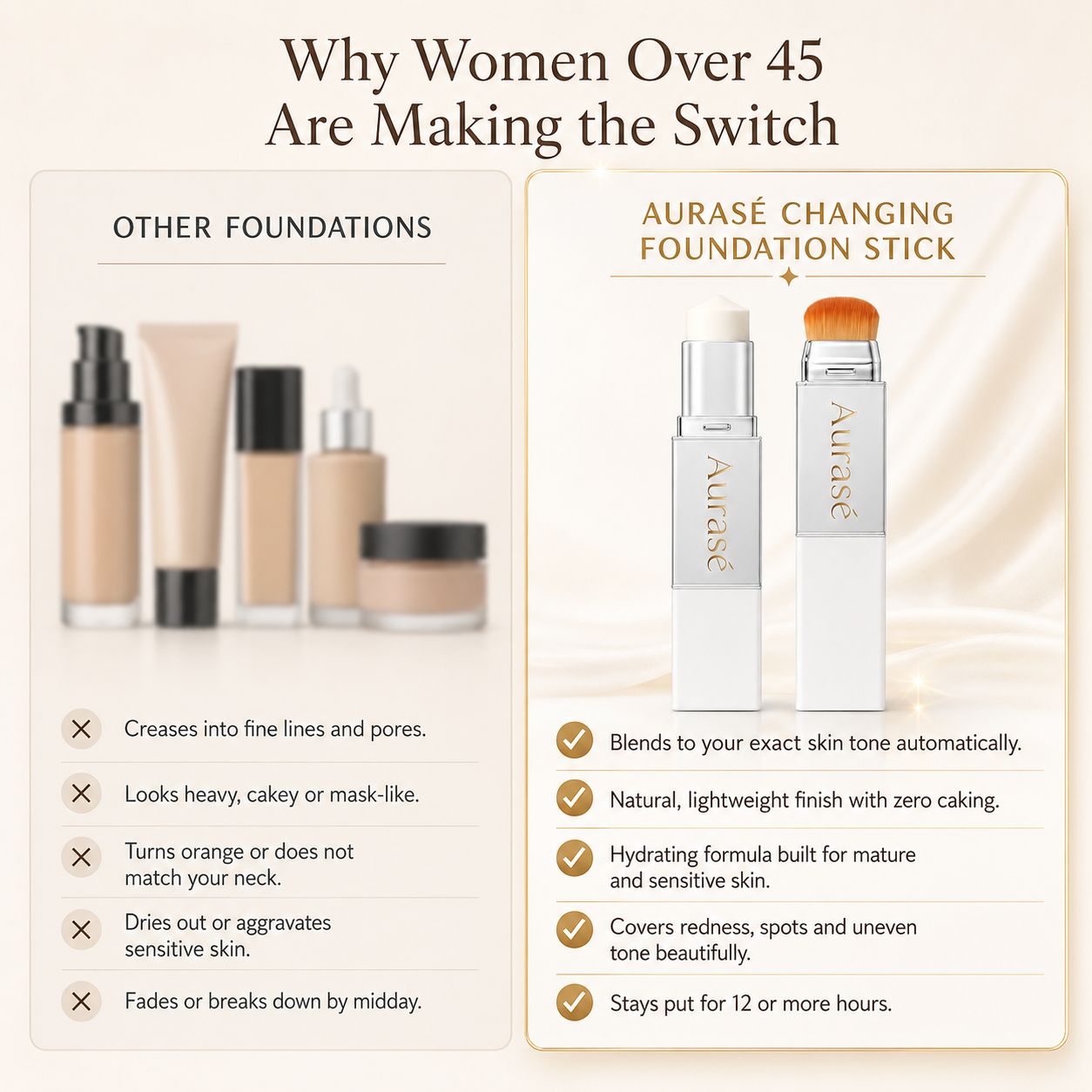 Aurase Changing Foundation Stick